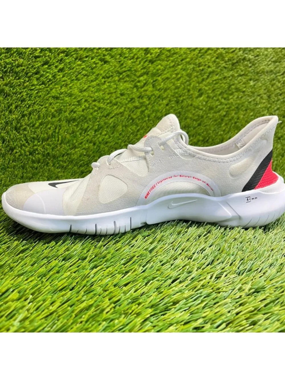 Nike Free Run 5.0 Mens Size 8 Vast Gray Black Athletic Running Shoes Sneakers